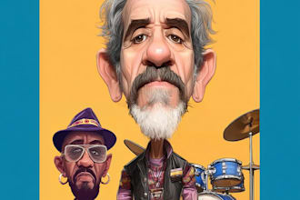 draw funny caricatures and anime style portraits