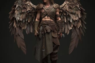 design professionally your fanatsy character for you