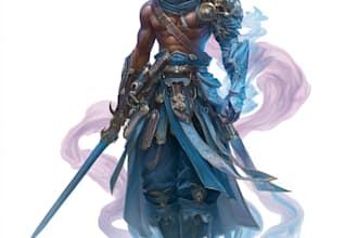 do a unique fantasy game character art