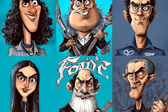 draw anime portraits and funny caricatures from your photo
