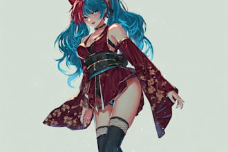 create anime fan art action and battle illustration