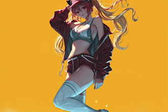 create anime wallpaper poster and cover illustration
