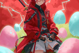 create anime wallpaper banner and poster artwork
