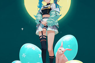 draw anime fan art portrait with cinematic lighting