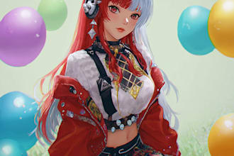 illustrate dark fantasy anime fan art