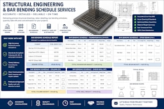 rebar detailing with shop drawing and bbs for structure