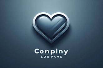 create cute professional heart logo for business