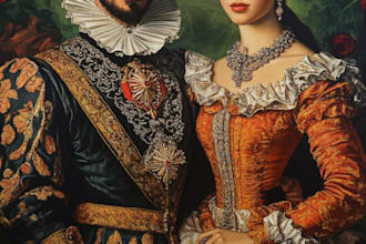 make custom royal royal couple illustration