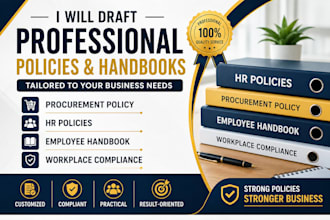 draft procurement policy, HR policies, employment handbook, workplace complaince
