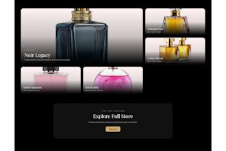 design a premium perfume ecommerce website UI UX