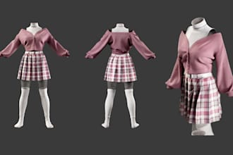 create 3d fashion clothing, clo 3d, marvelous designer, 3d garment design, mesh