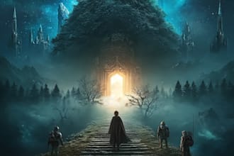 create dark magical cover illustration for novels