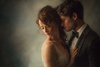 couple portrait wedding portrait art