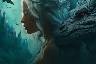 make romantic magical cover design for fiction books
