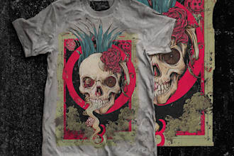 create vintage japanese illustration for clothing merch