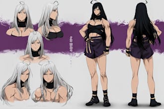 design character sheet or reference sheet for your character