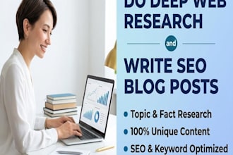 do deep web research and write SEO optimized blog posts