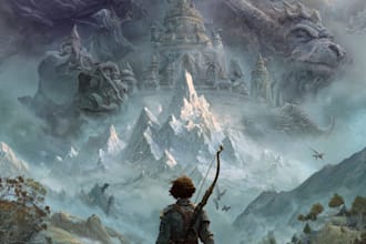 draw fantasy book cover, illustration