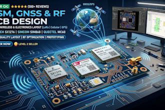 design GSM, gnss rf pcb using sx1276, sim986, mc60 etc