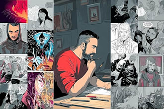 do a comics book pages, storyboards, illustrations