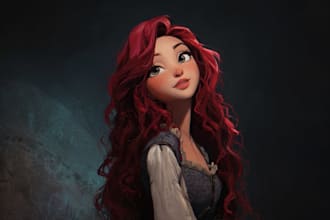 make a disney cartoon portrait art for you