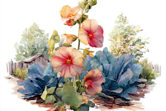 create a botanical illustration in the traditional  technique