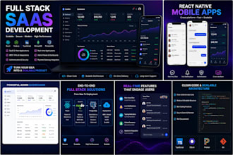 develop scalable full stack saas web and mobile applications