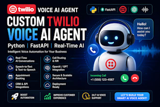 build a custom twilio voie ai agent with python fastapi and real time ai