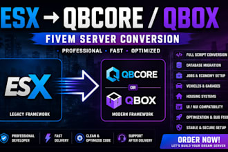 convert esx to qbcore qbox fivem server
