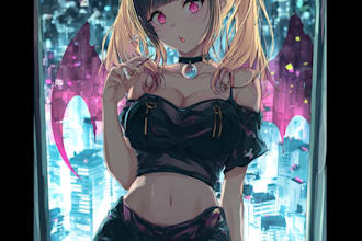 create custom anime fan art and digital illustration
