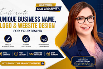 create unique business name, logo and web design for your brand