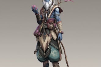 design professionally your fanatsy character for you
