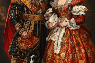 create custom royal portrait from photo