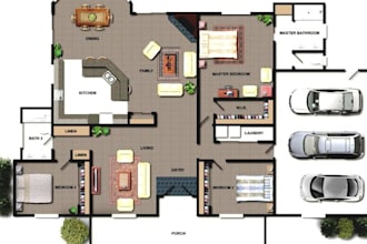 design detailed 2d and 3d floor plans for houses and apartment