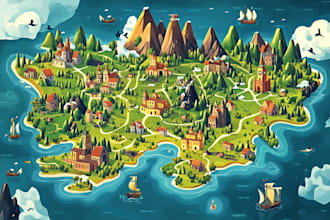 draw vector map in illustrator