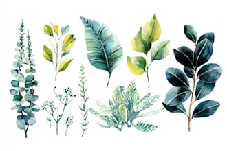 create vintage botanical illustrations for books