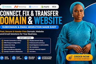 connect domain from godaddy to shopify squarespace wix webflow fix dns 404 error