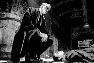 create dark, gritty comic book art