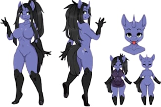 draw custom furry art fursona anthro oc furry nsfw character furry ref sheet