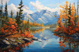 design custom oil painting landscape and nature art