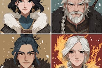 design custom dnd party portraits and group art