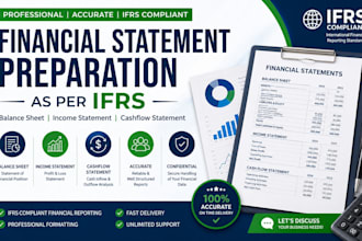 prepare financial statement, balance sheet and cashflow statement as per ifrs