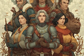 design custom dnd party portraits and group art