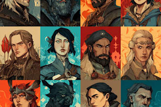 design custom dnd party portraits and group art