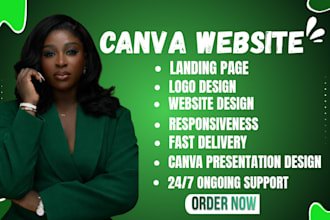 canva website design  landing page website design