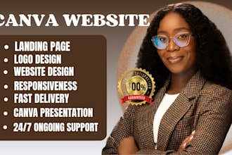 canva website design landing page website design