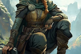 fantasy dnd character illustration