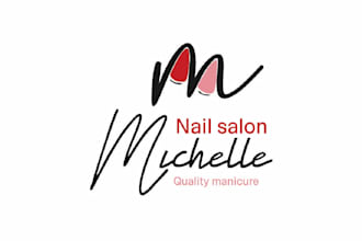 design custom nail art logo design for nail technicians