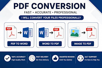 convert PDF to word, image to word and word to PDF