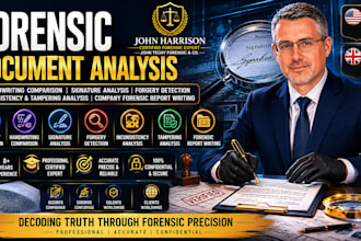 do forensic document analysis, handwriting comparison, forged signature, report